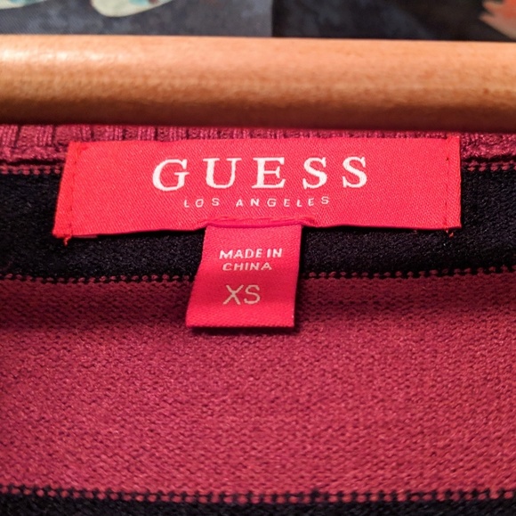 Guess Logo Striped Sweater XS - Picture 4 of 5
